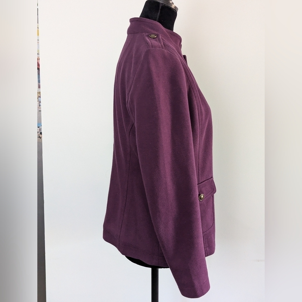 Talbots Purple Jacket military style size 4 - Picture 5 of 11
